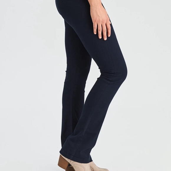 American Eagle Kick Boot Women's 8R Navy Dress Pants Midrise Stretch - Picture 5 of 15